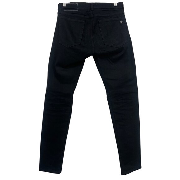 Rag & Bone Mens Fit 1 Extra Slim Black Jeans Size 30 Denim Skinny EUC - Picture 3 of 6